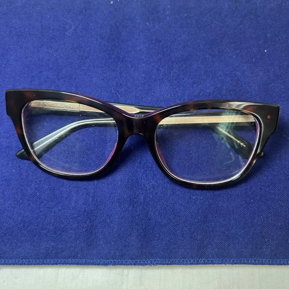 Christian Dior Montaigne N06 Eyeglass Frames Only G90 50-18-140 Havana Purple